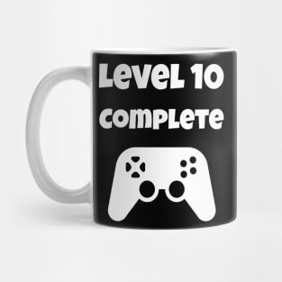 Level 10 Completed Video Gamer 10th Birthday Gift Mug